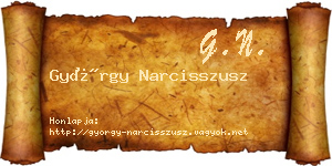 György Narcisszusz névjegykártya